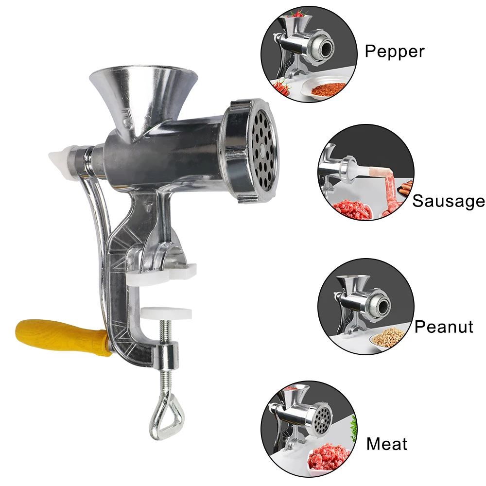 Handheld Manual Meat Grinder Kitchen Tool Food Processor Stainless Steel Household Grinder Vegetable Chopper Sausage Stuffer meat grinder,food grinder attachments