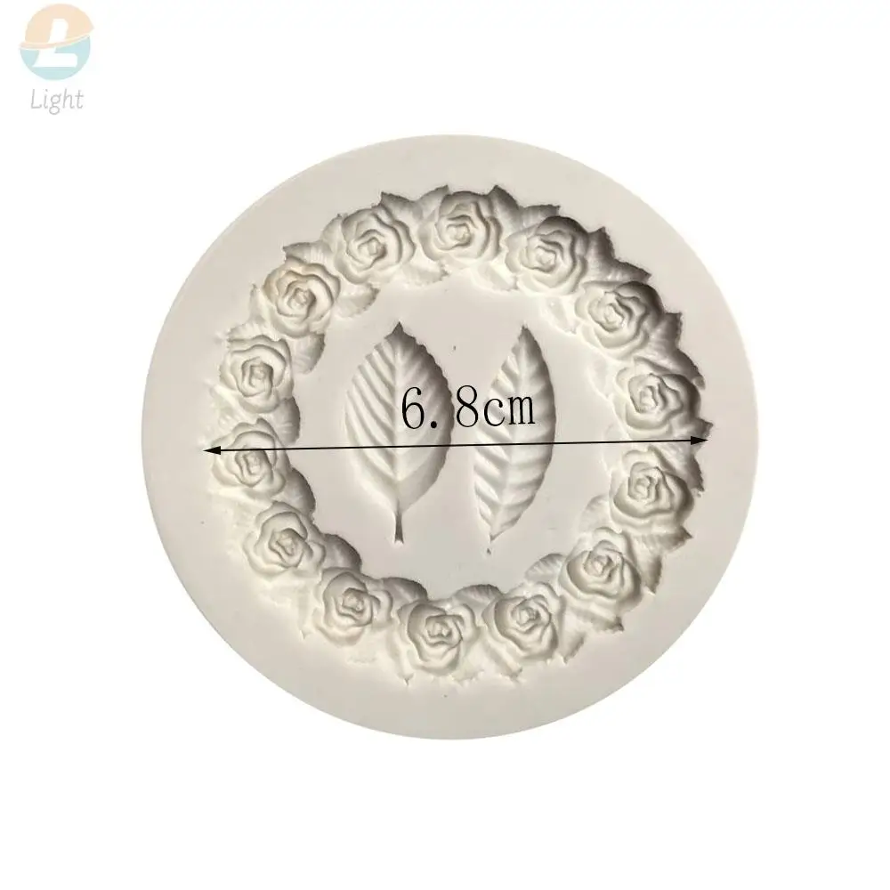Rose Garland Form Silicone Fondant Mold For Wedding Cake Decorating Valentine\'S Gift DIY 3D Chocolate Cookie Baking Mould