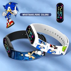 Disney Stitch Sonic Digital Watches Anime Figures LED Luminous Watch Touch Waterproof Electronic Sports Watch Kids Birthday Gift