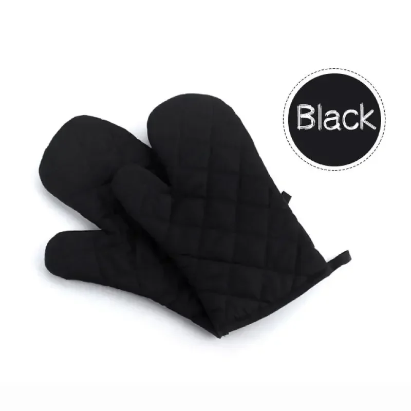2Pcs Cotton Microwave Oven Protector Glove Oven Mitts Non-slip Heat Proof Resistant Baking BBQ Kitchen Cooking Supplies Tools