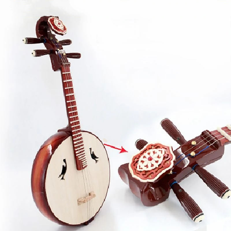 Zhongruan Pipa Lute Chinese Style Handmade Professional Rosewood Ethnic