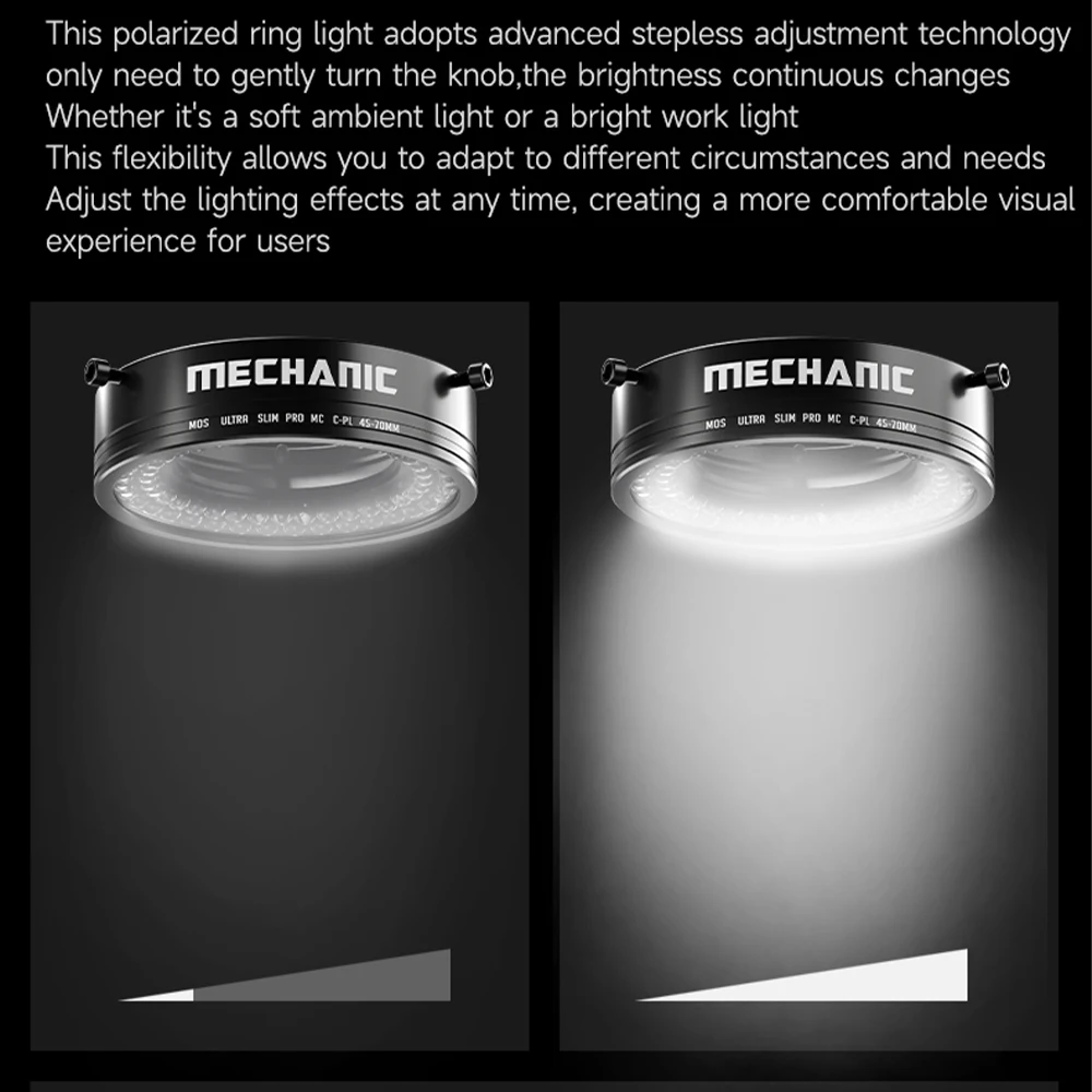 Microscope Light 72 LED Ring Lamp Adjustable Anti Glare Eliminates Reflection Illuminator