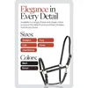 Fremont Soft Leather Horse Halter for Everyday Use Genuine Leather Black Fully Adjustable with Brass Hardware Contrast Stitchin