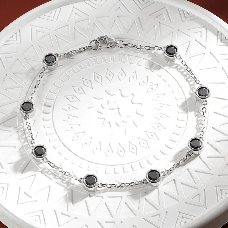 Silver Full Moissanite Tennis Bracelets