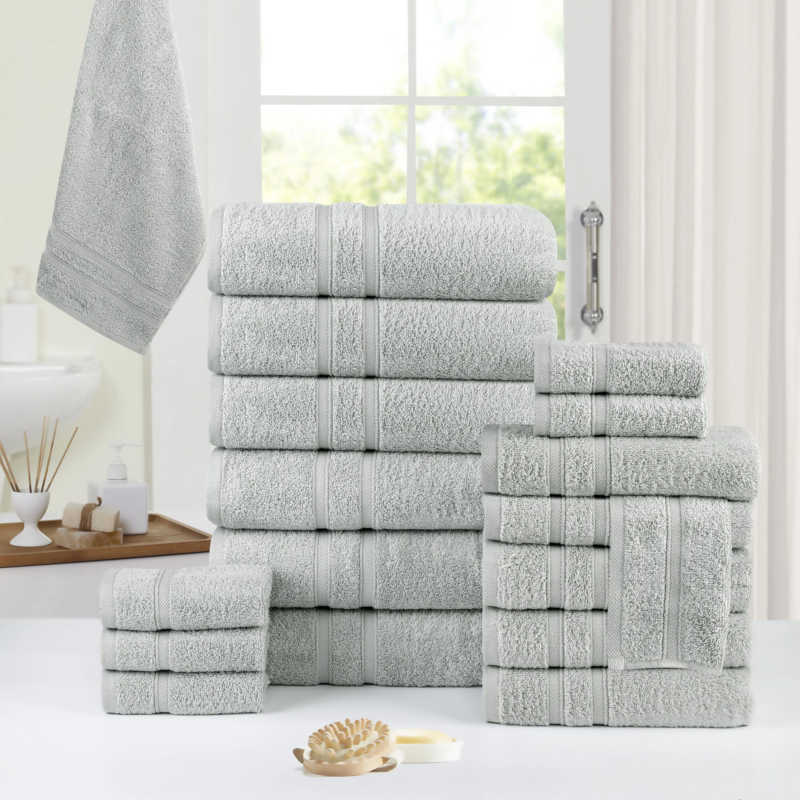 18-Piece Egyptian Cotton Towel Set 6