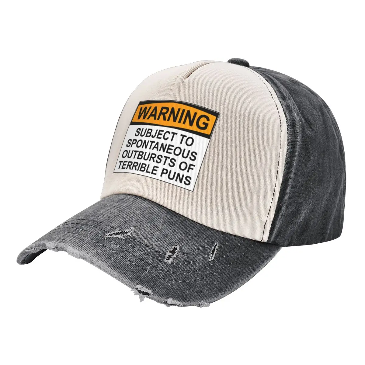 

WARNING: SUBJECT TO SPONTANEOUS OUTBURSTS OF TERRIBLE PUNS Cowboy Hat Hats Trucker Hat Women's Beach Hat Men's