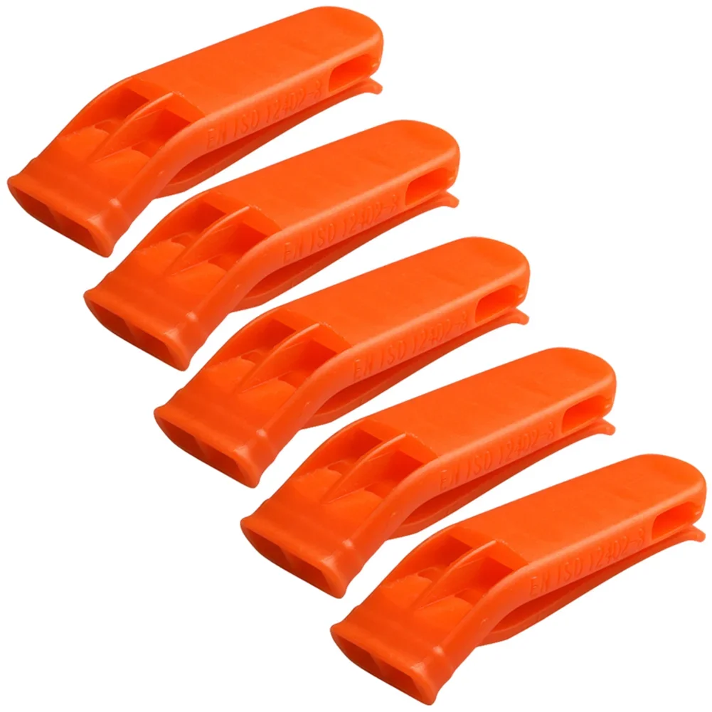 5-Pack Outdoor Survival Emergency Loud Double Pipe Whistles
