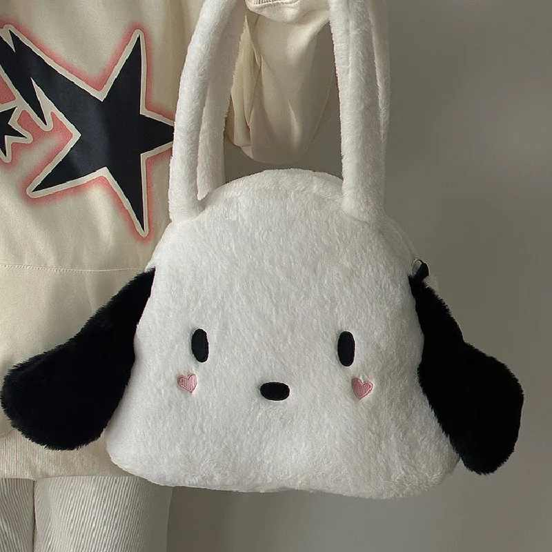 

Новинка 2023, плюшевый студенческий рюкзак Sanrio с мультяшным почтовым принтом, милый легкий модный рюкзак на плечо для девушек, подарки на день рождения