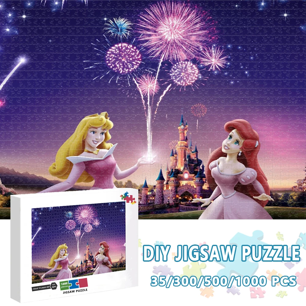 Disneyland Puzzle 1000 Pieces Wooden Jigsaw Puzzle Disney Princess