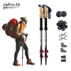 Trekking Poles 2pcs Carbon Fiber Collapsible Telescopic Sticks 등산스틱 Lightweight Walking Hiking Stick 삼단봉 Climbing Stick 1