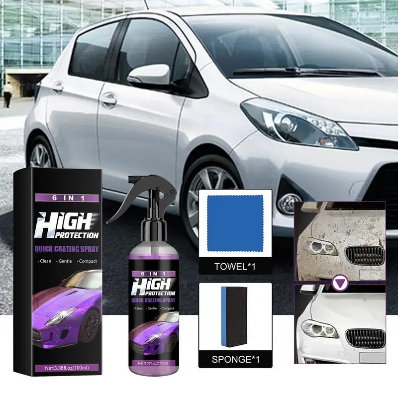 Car Coating Car Scratch Filler 6 In 1 Car Ceramic Coating Spray 100ml Auto Nano Scratch Repair Body Compound