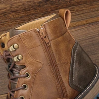 Retro Men Boots Outdoor Casual Fashion Men Ankle Boots - Image 3