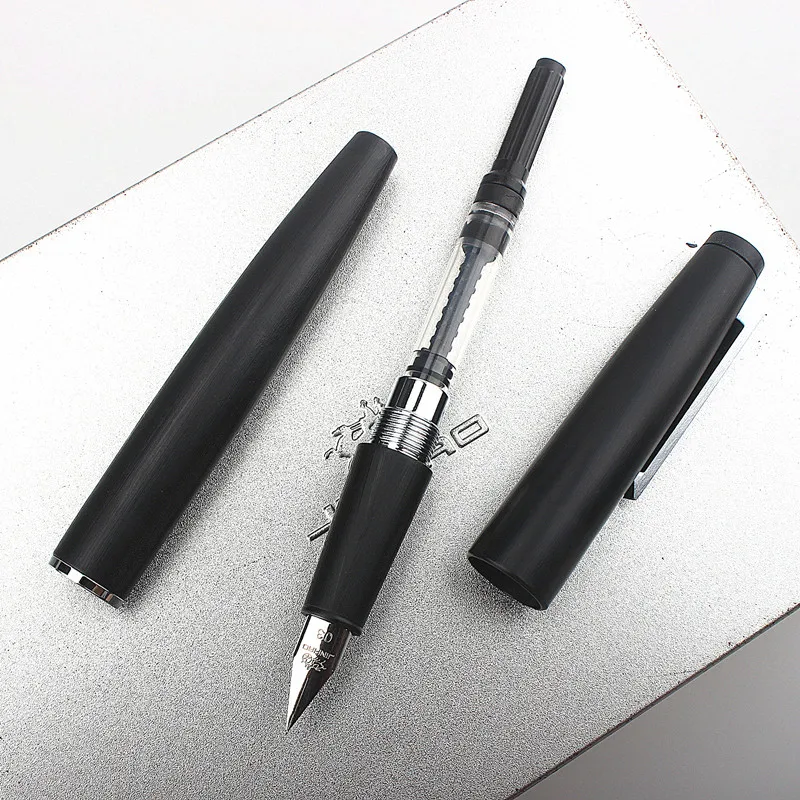 JINHAO 80 시리즈 섬유 블랙 만년필, 초미세 0.38mm 펜촉 쓰기