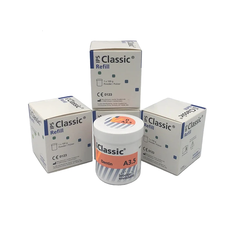 IPS Classic V Dentin Porcelain Powder 100g for Metal Ceramics A-D Shades Dentin Body Incisal High Temperature Porcelain Powder