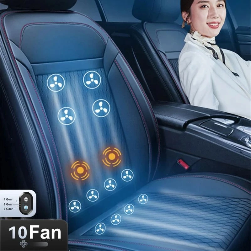 16 Built-in Fans Ventilation Plus Back Massage Car Seat Cushion