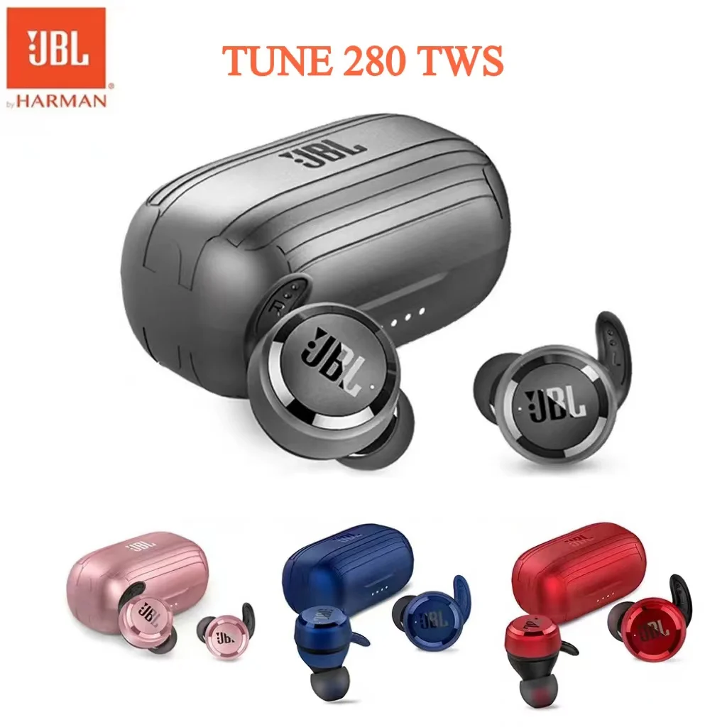 Беспроводные Bluetooth наушники JBL T280 TWS спортивные наушники-вкладыши с басами и