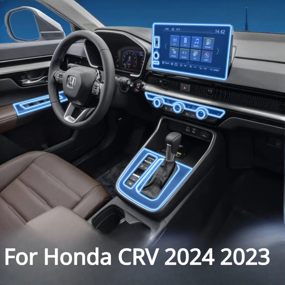 Para honda crv 2024 2023 acessórios filme interior do carro transparente  tpu painel de engrenagem console central adesivo anti-risco - AliExpress, image size:1000x1000