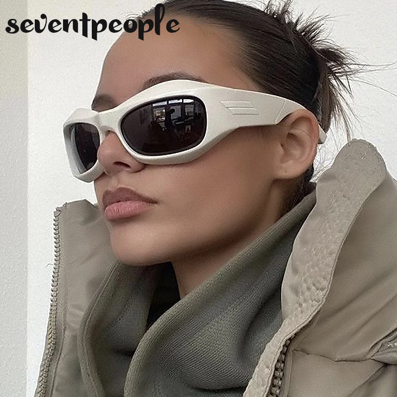 Óculos de sol Cyber Y2K com armação geométrica, masculino, esportivo, com  recortes intrincados, óculos de sol feminino, moda, marca de luxo, tons  punk oculos atacado - AliExpress