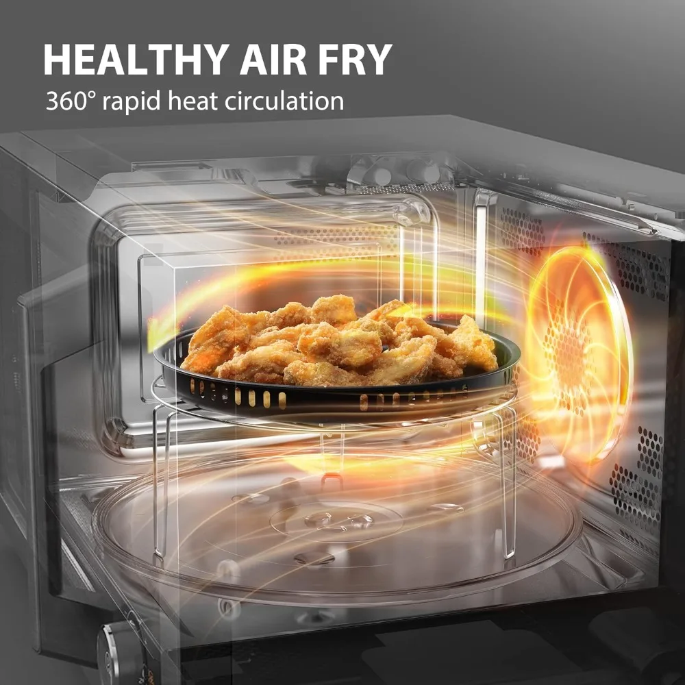 

ertop Microwave Oven Air Fryer Combo, Inverter, Convection, Broil, Speedy Combi, Even Defrost, Humidity Sensor, Mute Fun