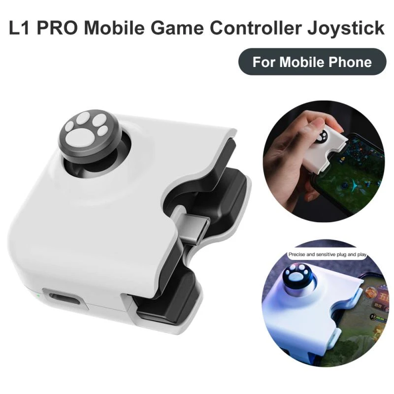 Thumb Stick Game Controller Type-C Mobile Gamepad For Android IOS Smart Phone Tablet Joystick Grip Rocker With Charging Port