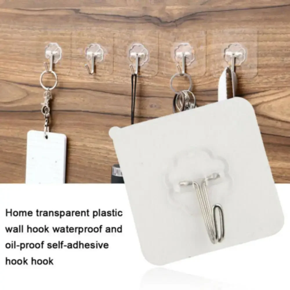 20pcs Strong Transparent Suction Cup Sucker Wall-mounted Hooks Hanger Self Adhes Hooks Seamless Wall Kitchen Bathroom Hook
