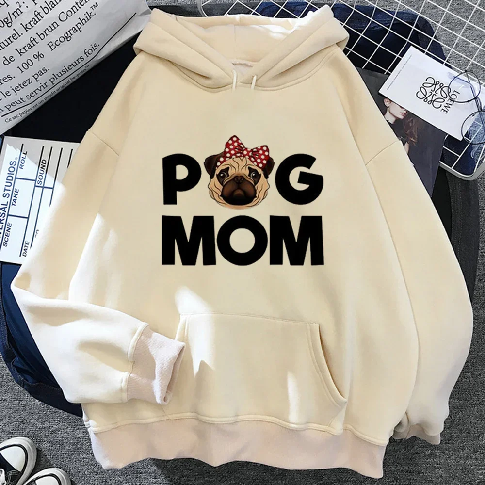 Pug hoodies Men Fleece long sleeve top sweat y2k anime Hooded Shirt Men and women streetwear clothes
