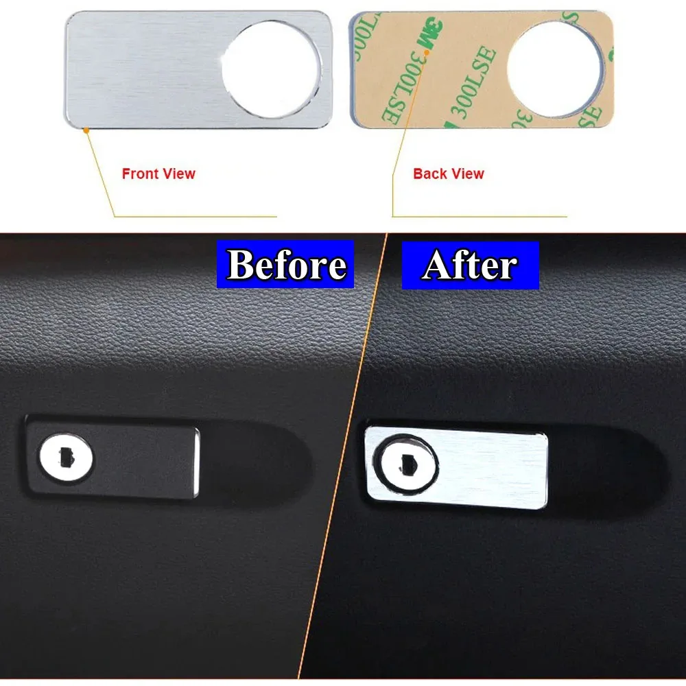 Car Styling Stickers 1PCS Styling Chrome Keyhole Cover Trim Key Hole Trims Sticker For Mercedes Benz C Class W204 E Class W212 GLK X204 GLS