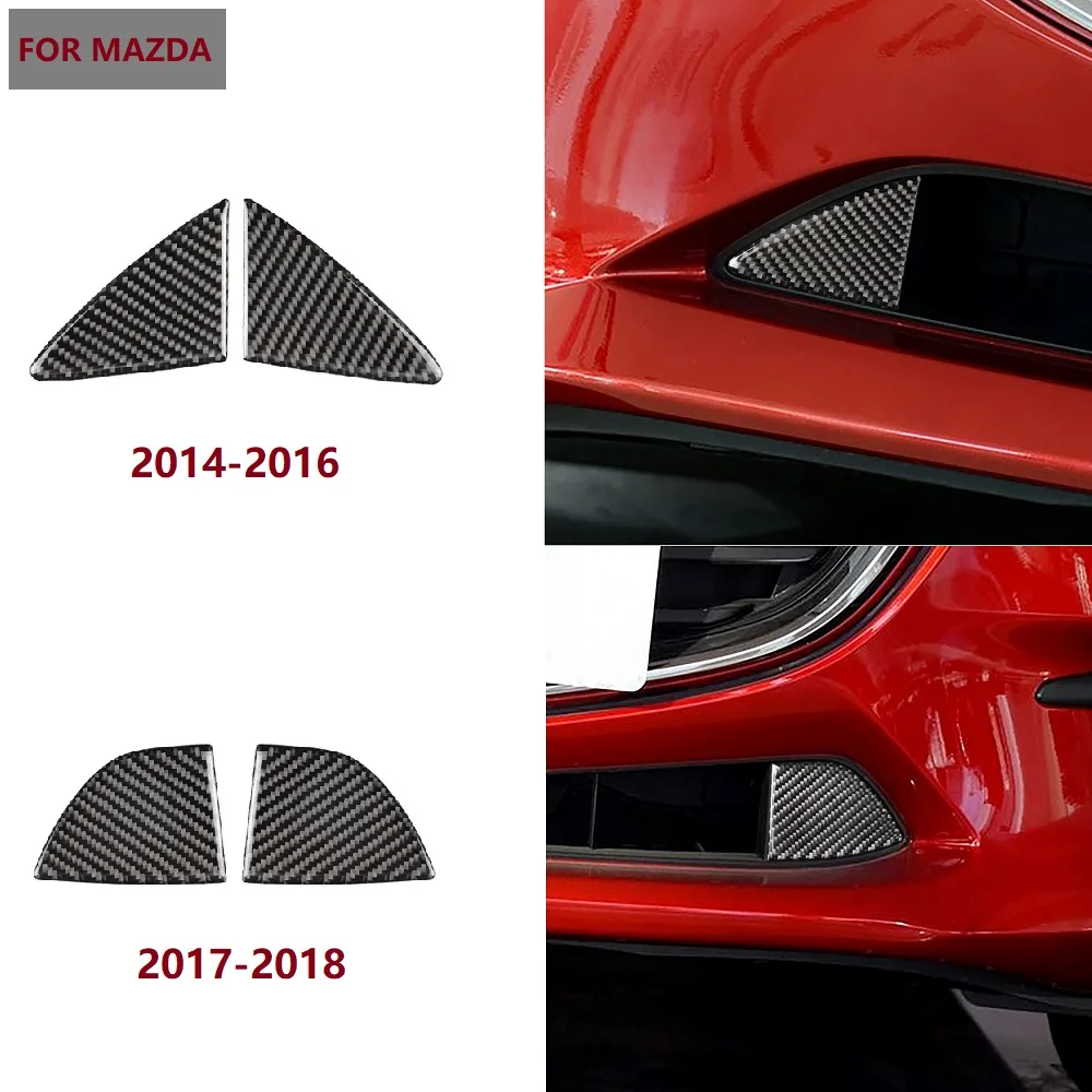 

Carbon Fiber Front Grille Grill Bumper Lip Air Fence Net Cover Sticker bFor Mazda3 Mazda 3 Axela BN BM 2014-2018