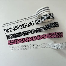 Autocollant de décoration motif de vache, 1 pièce, bande de masquage, pour le compte à main, Washi, Kawaii, papeterie pour Scrapbook, pour carnet de notes
