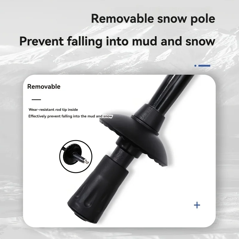 1pc Aluminium Alloy Teleskopic Stick Hiking Poles Bastão De Trekking Walking Stick Ultralight Absorber Walking Cane Alpenstock 3