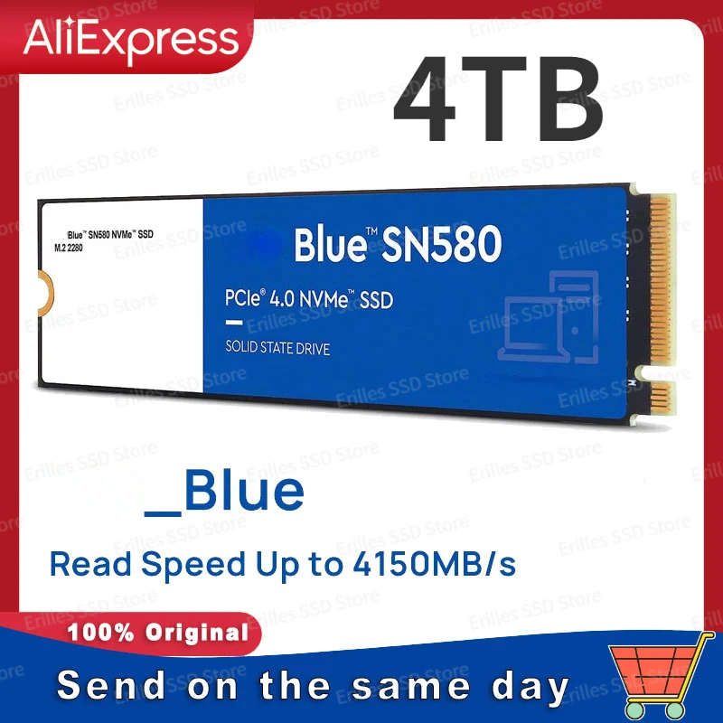 SN580-SSD-Unidades-NVMe-azuis-para-laptops-computador-e-PC-500GB-1TB ...