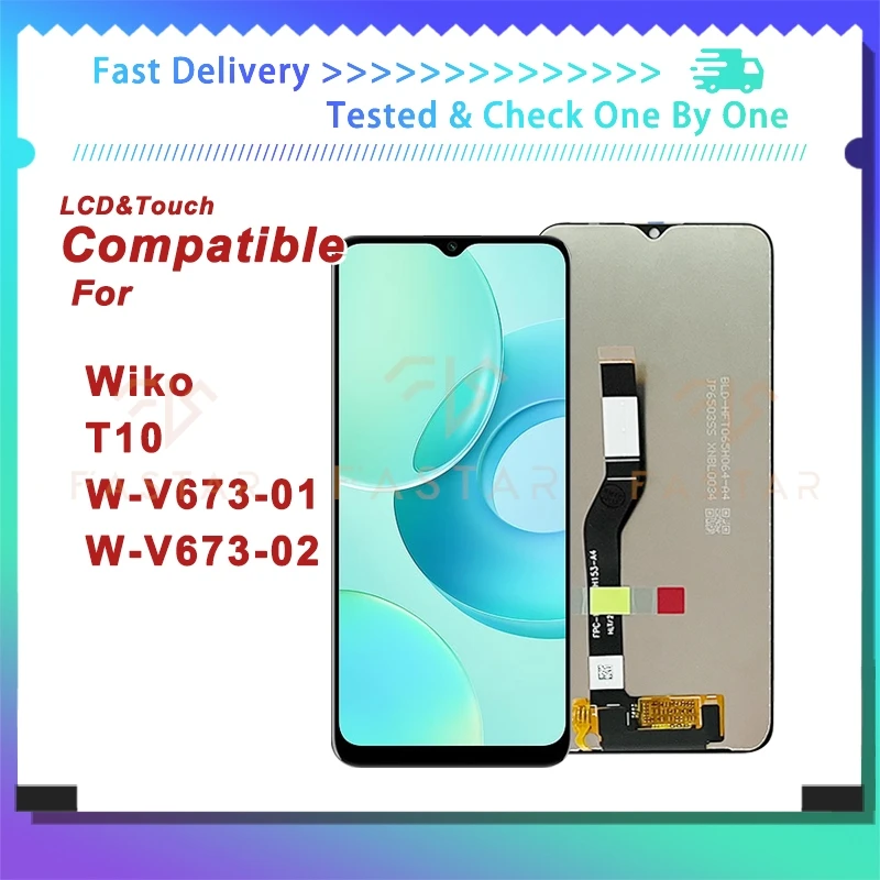 Wiko T10 6.5 "Originale Per Wiko T10 Lcd V673 Display Touchscreen Digitizer Assembly Phone V673-01 Lcd V673-02 T10 Lcd
