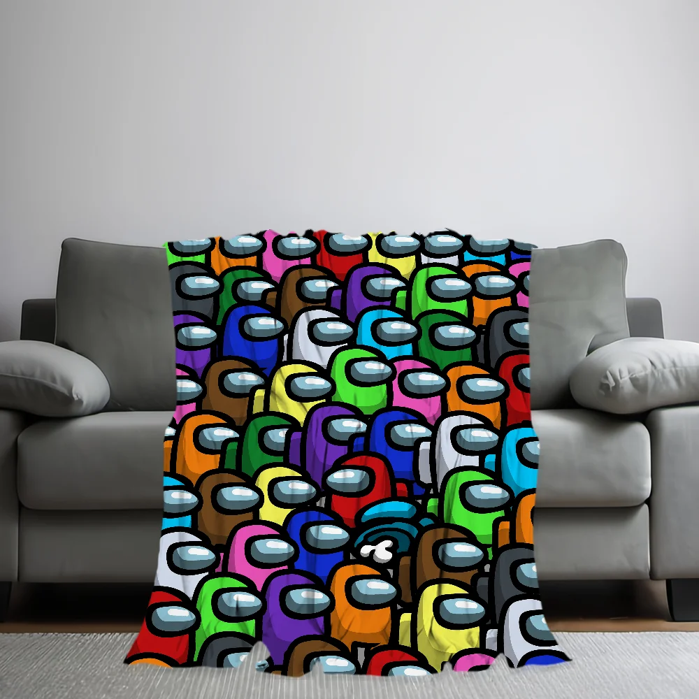 Game A-AmongES U-Us cool Blanket Skin friendly comfort warm soft plush blanket suitable sofa living room office bedroom 3