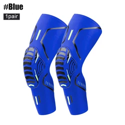 Sports Crashproof Knee and Elbow Support Compression Sleeve Set - XXL (Blue)