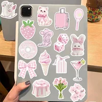 50PCS Pink Cartoon Graffiti Fun Pink DIY Stickers Scrapbook Manual Mobile Luggage Skateboard Waterproof Stickers 6