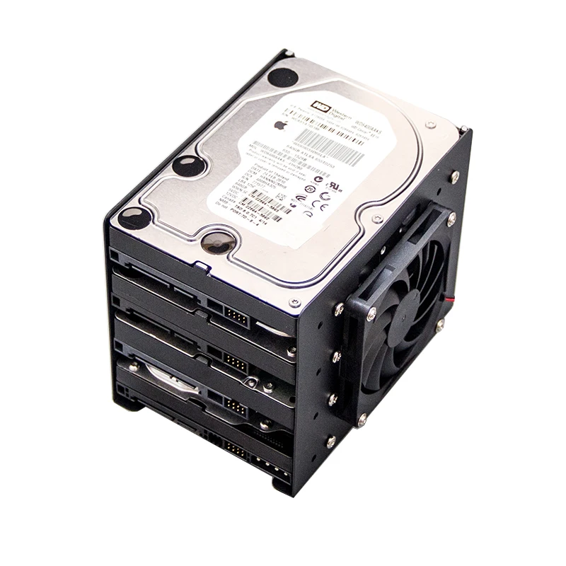 Chassis built-in 4F mechanical hard disk bracket metal 4x3.5 hard disk superimposed expansion fan cooling For PC case