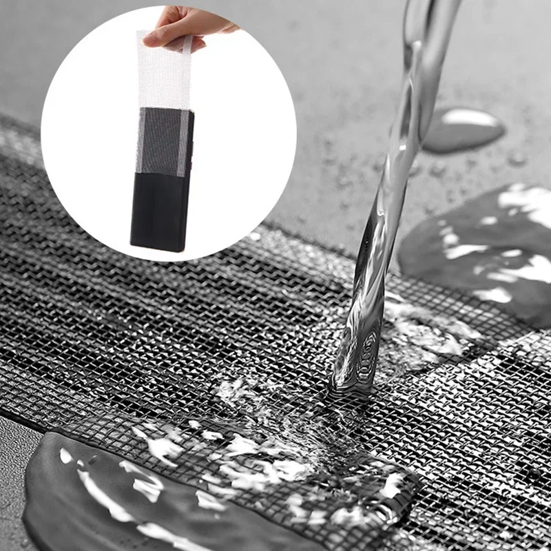 5/10m Disposable Shower Floor Drain Sticker DIY Hair Catcher Drain Stopper Filter Cover Bathtubs Mesh Kitchen Bathroom Accessory 3