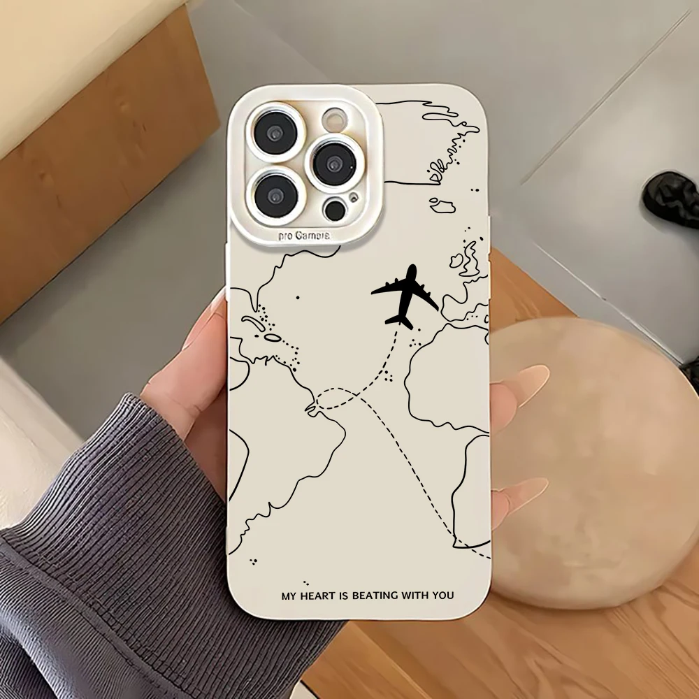 Travel Pattern Silicone Phone Case Cover