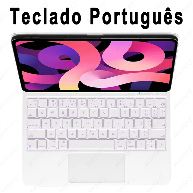 Magic Keyboard For Ipad Pro 11 12.9 2021 2020 2018 Ipad Air 4 Case Keyboard Hebrew Spanish Russian Korean Azerty Arabic - Tablets Case - AliExpress