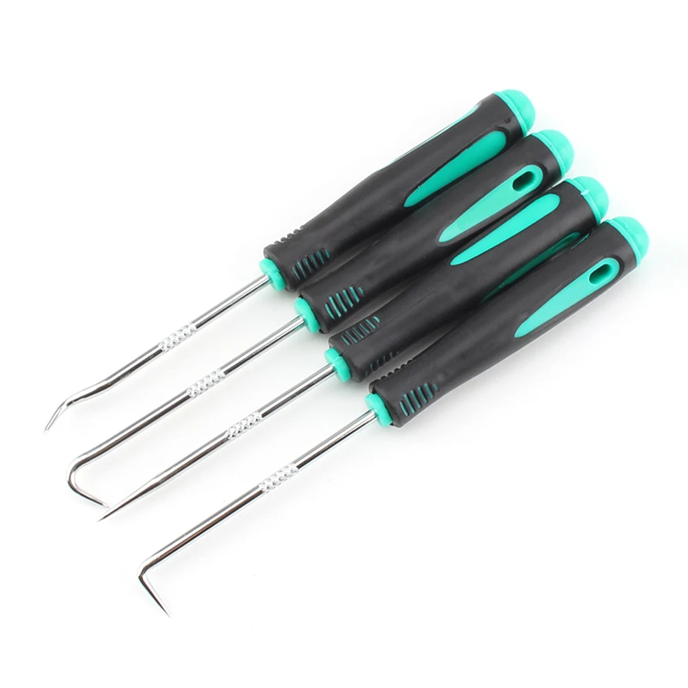 Oil Seal Screwdrivers O Ring Seal Set Pick and Hook Set 4Pcs Car Oil Seal Screwdrivers O-ring Gasket Washer Puller Remover 240mm/165mm Pick and Hook Set Auto Repair Tools Accessories