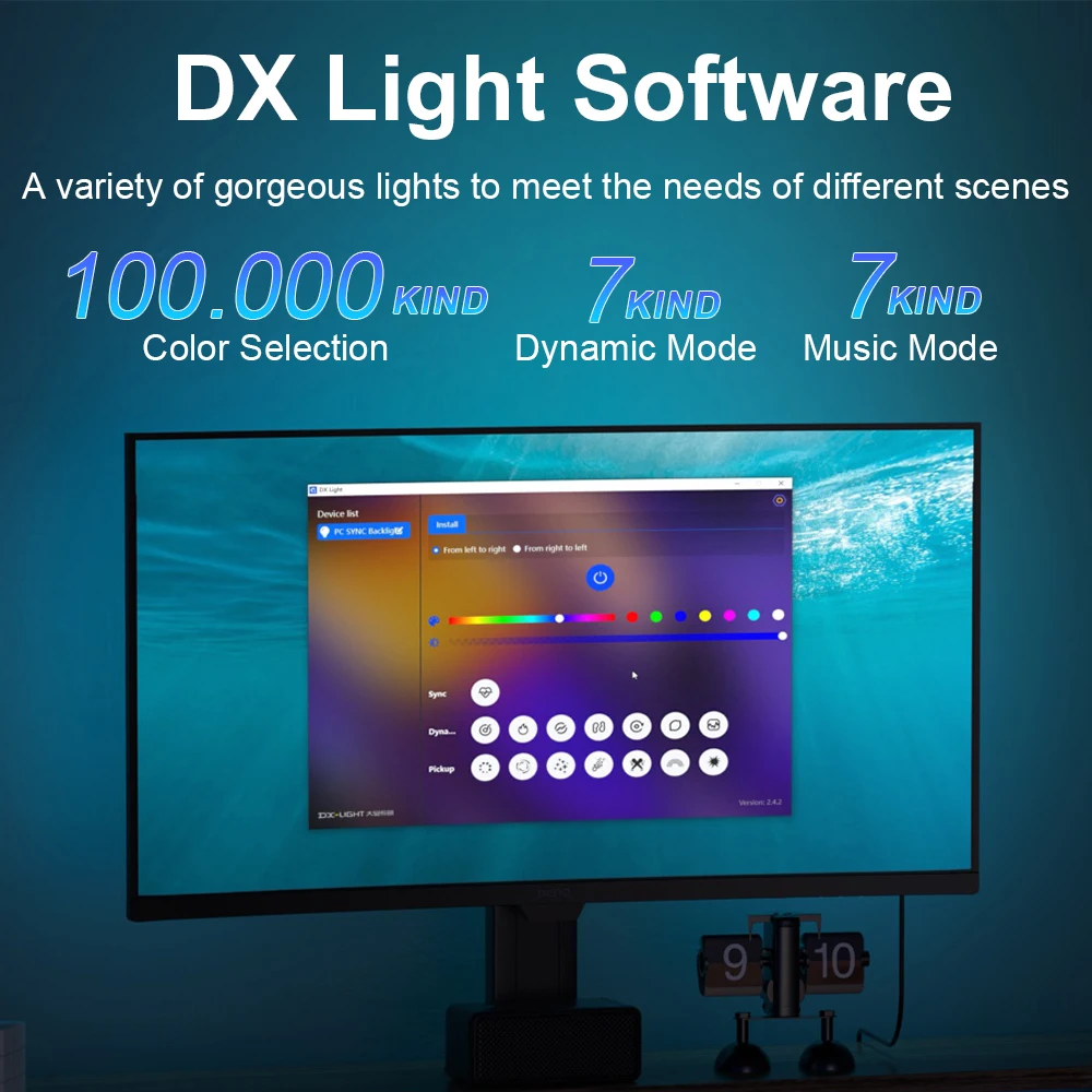 Smart Ambient TV Lighting Display Sync LED Strip RGB Dream Color Atmosphere Light Ramadan Decor Lamp Color DIY Party Game PC 3