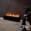 European Style Multi Color LED Simulation Carbon Flame Voice Activated Embedded 3D Fogging Electric Fireplace 2