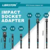 Libraton 6PCS Impact Grade Socket Adapter Set 3" & 6" Drill Socket Adapter Socket Driver Adapter Drill Socket Adapter Extension 2