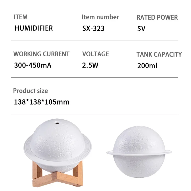2021 Mini Air Humidifier 200ML Aroma Essential Oil Diffuser USB Fogger Mist Maker - LED Night Lamp Diffusers Air diffuser Smell 6
