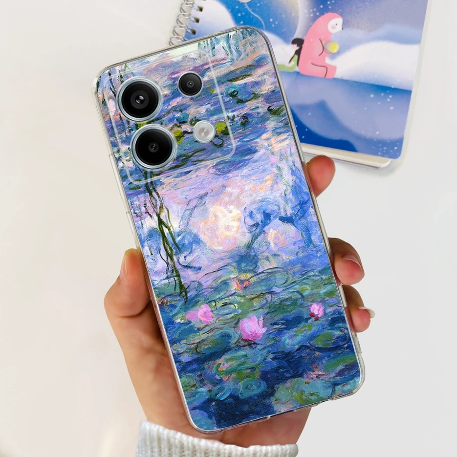 Chic Painted Clear Silicone Phone Case with Bumper Protection