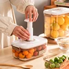 Food Storage Container Vacuum Storage Box with Drain Net Large Capacity Food Dispenser Transparent Sealed Tank Kitchen Organizer 4