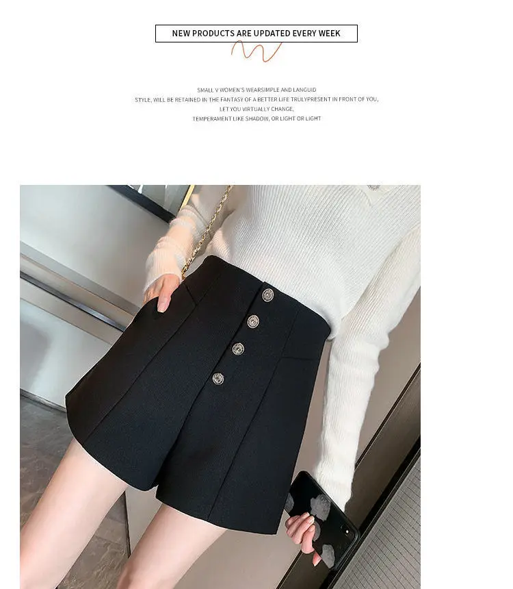 short pants Women 2022 Summer Fashion Suits Shorts New Female High Waist Solid Office Work Shorts Ladies Elegant Casual Wide Leg Shorts C29 keiki kona shorts