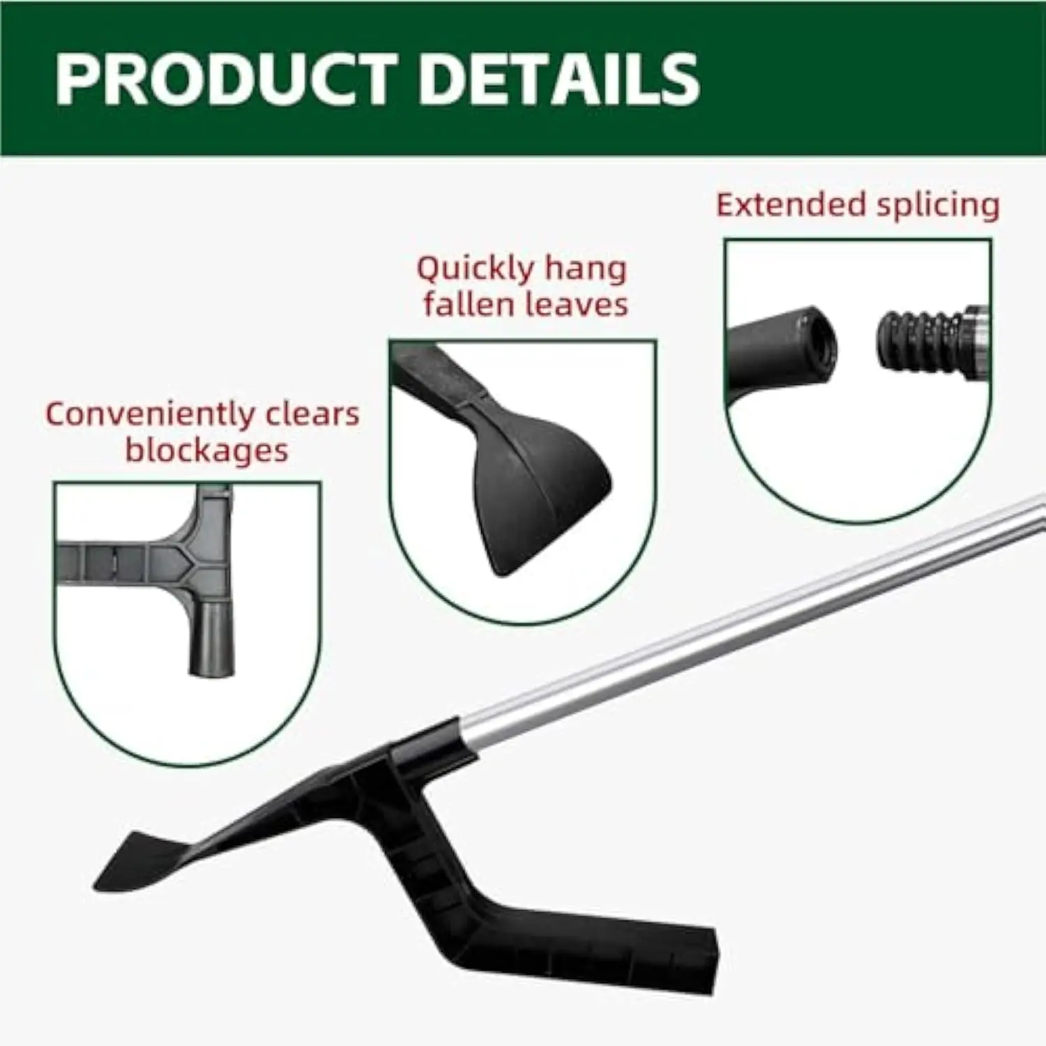Gutter Cleaning Spoon, Gutters Cleaning Tool for Pressure Washer, Designed for Roofs in Gardens, Ditches, Villas, and Townhouses