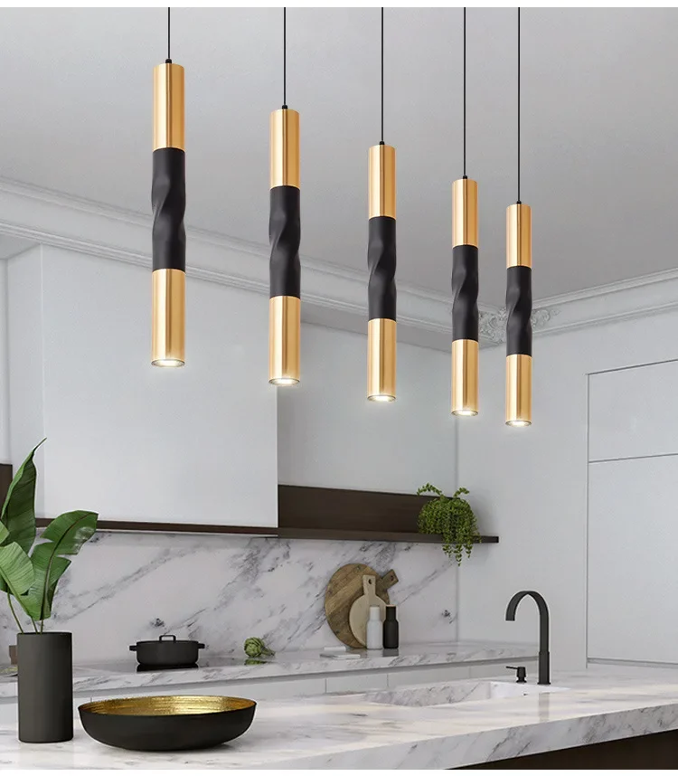 Description Picture 3 of itemCylinder LED Pendant Lights Modern Decor Bedside Chandeliers Lighting Kitchen Island Dining Room Shop Bar Long Tube Pendant Lamp