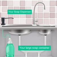 ที่จ่ายสบู่เหลวแบบปั๊มสำหรับอ่างล้างจาน ขวดสบู่เหลวสแตนเลส ติดตั้งบนอ่างล้างจาน แบบกดด้วยมือ 3